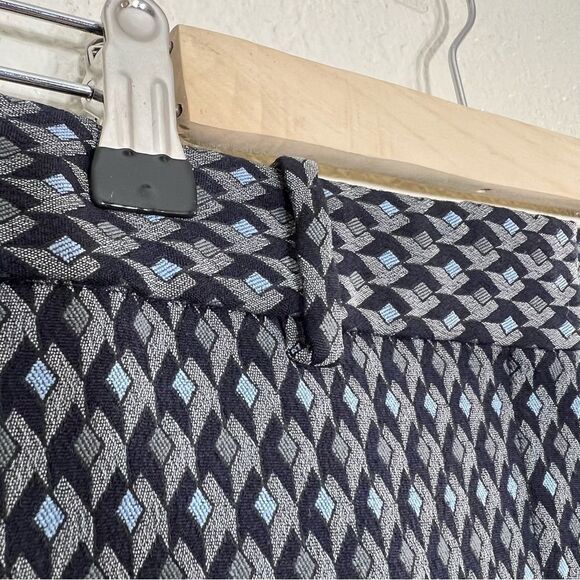 Theory Treeca 2 Dimensional Jacquard Slim Fit Cropped Trouser Pants Size 10 - Picture 9 of 15